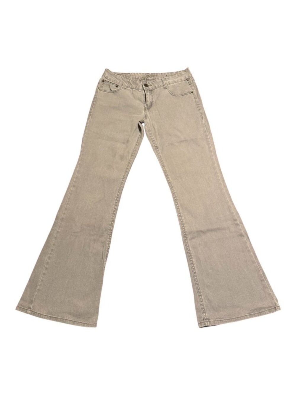 Vtg Bongo Women's Low Rise Flare Jeans Sz: 11 Gray Check Desc